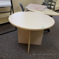 Blonde Round 36" Cross Base Meeting Table